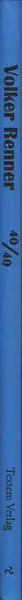 Book spine: Volker Renner - 40/40