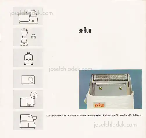 Cover of Braun -  Küchenmaschinen. Elektro-Rasierer. Radiogeräte. Elektronen-Blitzgeräte. Projektoren