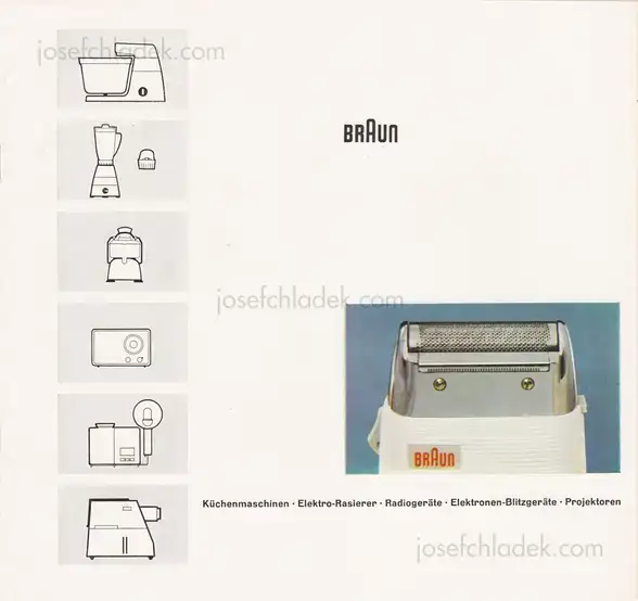 Cover of Braun -  Küchenmaschinen. Elektro-Rasierer. Radiogeräte. Elektronen-Blitzgeräte. Projektoren